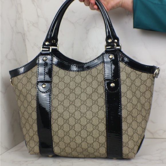 Gucci Tote Black and Tan Women's Bag - Picture 3 of 16